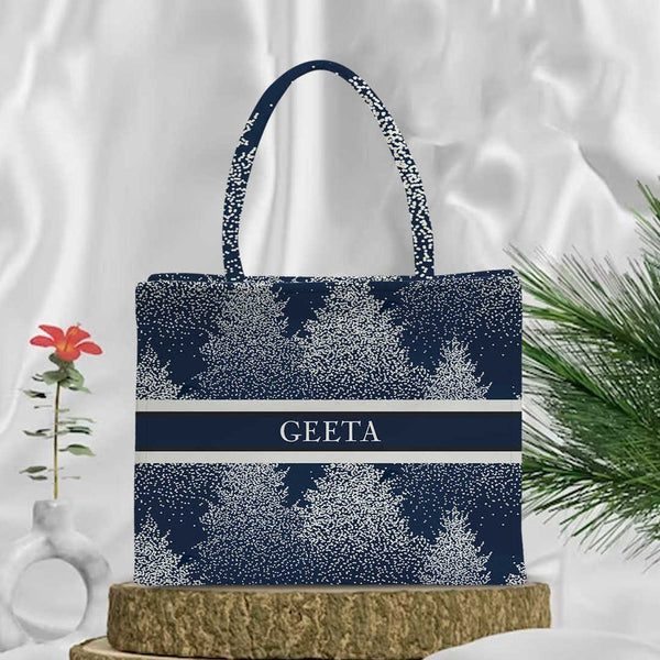 Customized Christmas Theme Box Tote Bag - Uncommongifts.in
